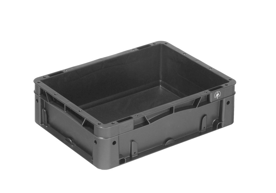 Přepravka Blackline Futura 4312.060.992 vodivá 10/4 ohm, černá, ploché dno