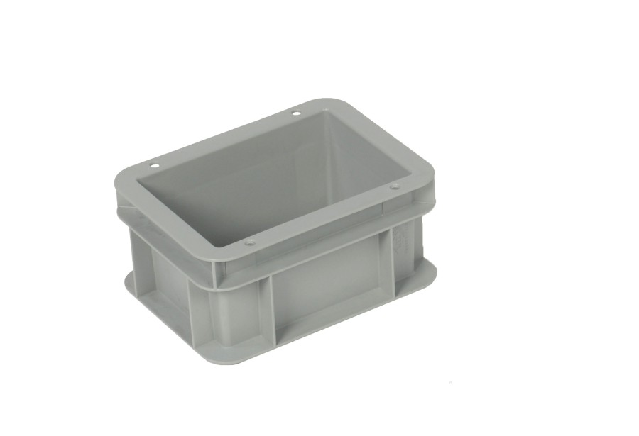 Přepravka Logiline 2108.007.971 šedá, UÚ, uzavřená, ploché dno