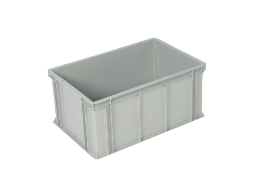 Přepravka Logiline 6426.007.971 šedá, UÚ, uzavřená, ploché dno