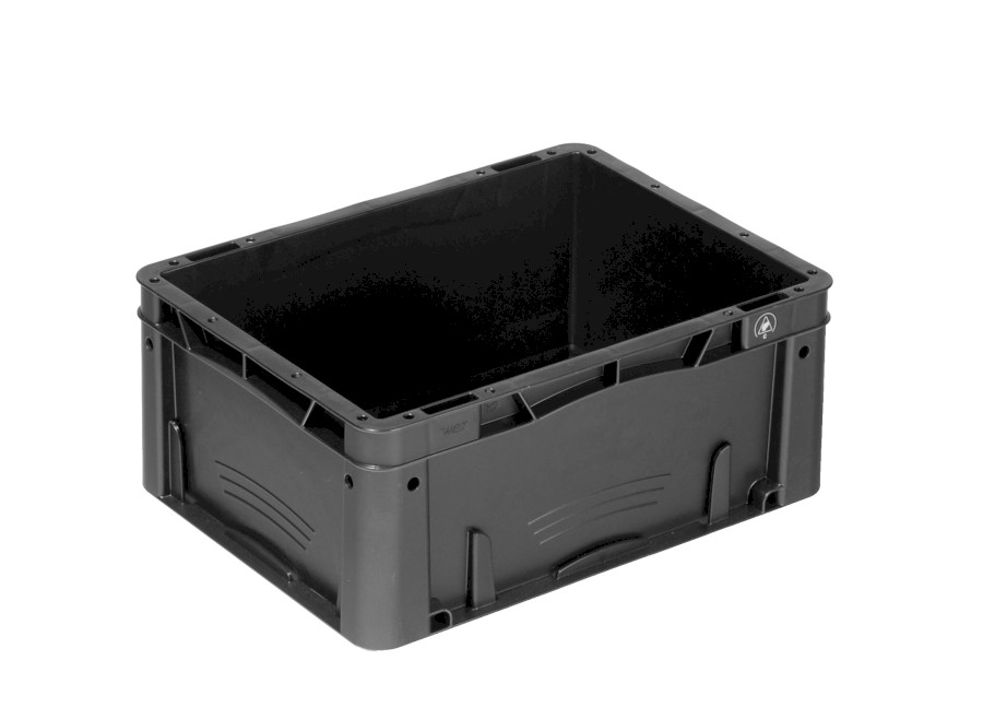 Přepravka Blackline Futura 4317.060.992 vodivá 10/4 ohm, černá, ploché dno