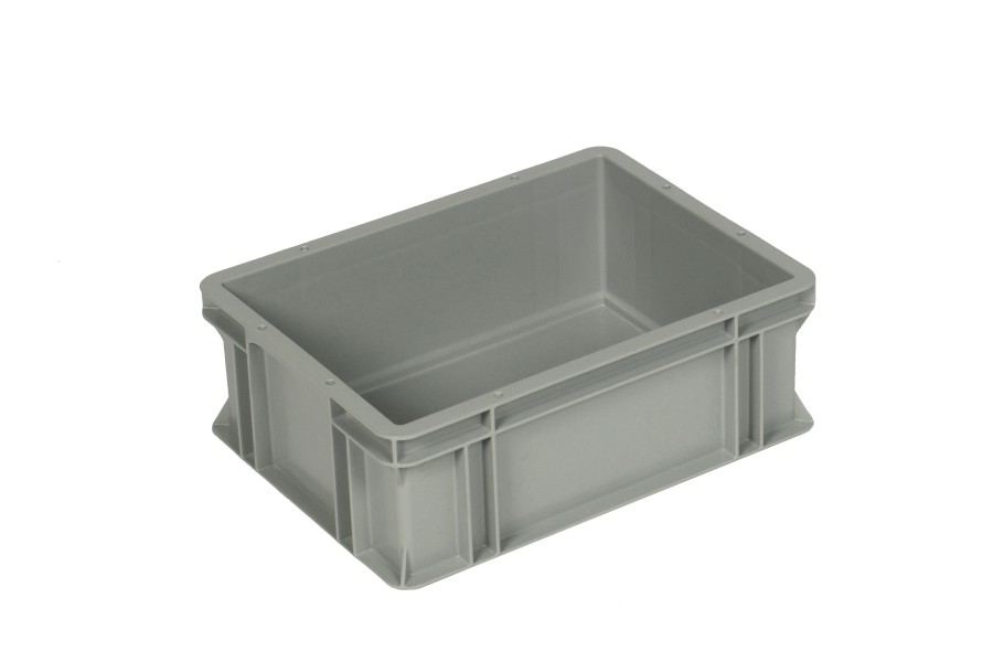 Přepravka Logiline 4313.007.971 šedá, UÚ, uzavřená, ploché dno