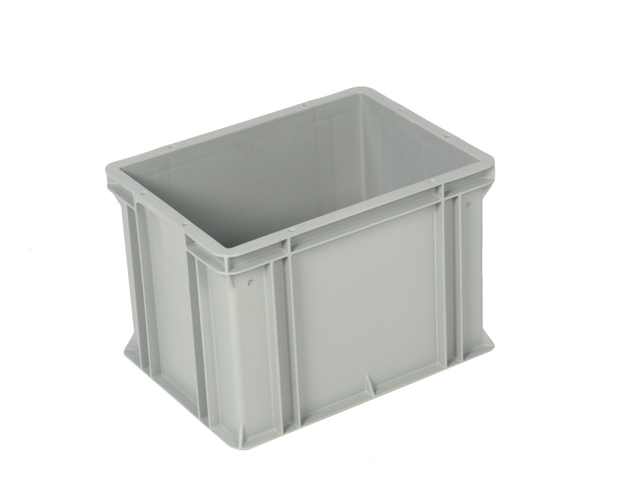 Přepravka Logiline 4326.007.971 šedá, UÚ, uzavřená, ploché dno