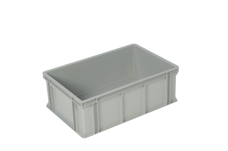 Přepravka Logiline 6420.007.971 šedá, UÚ, uzavřená, ploché dno