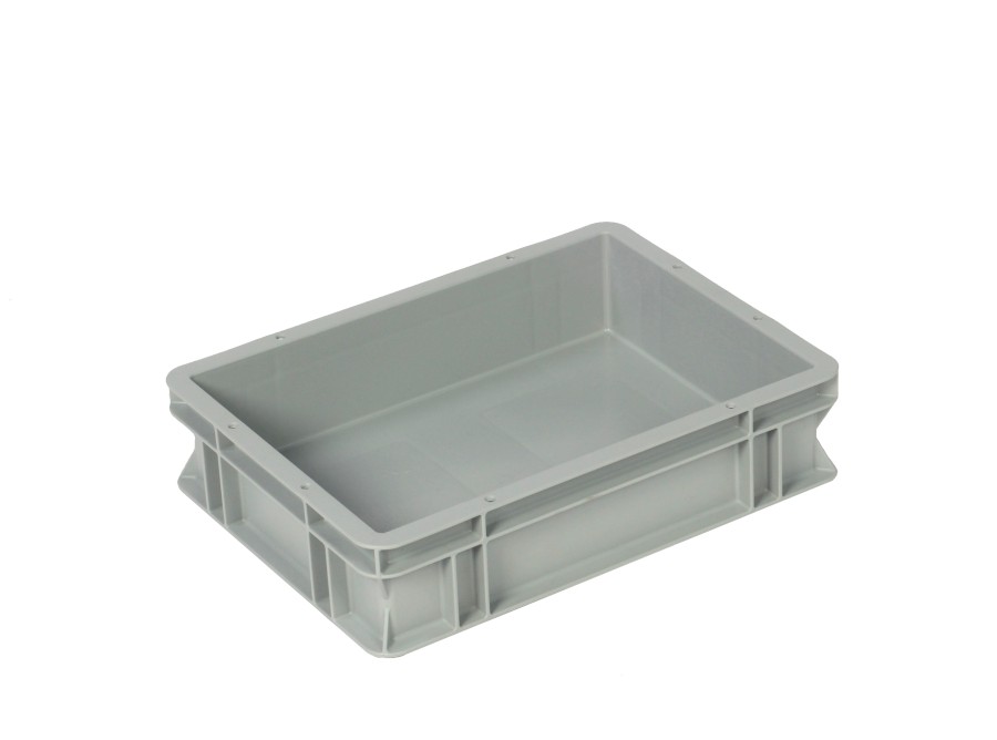 Přepravka Logiline 4308.007.971 šedá, UÚ, uzavřená, ploché dno